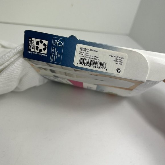 Fruit Of The Loom Womens Beyond Soft Waffle Pant Size Medium 8-10 White Thermal - Picture 7 of 12